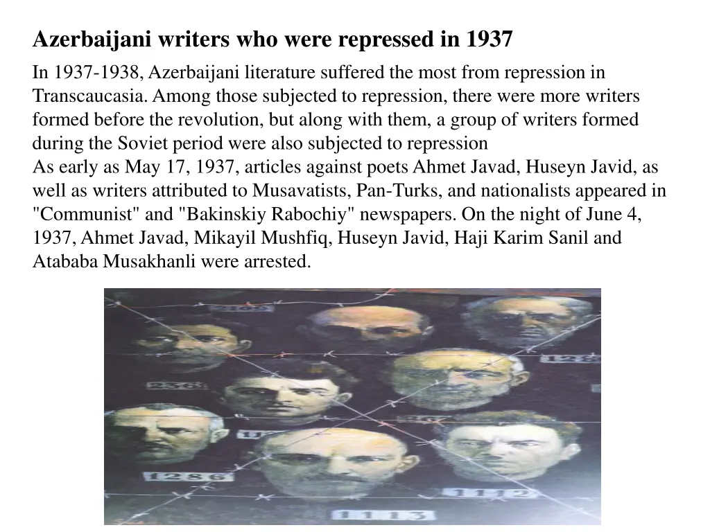 azerbaijani writers who were repressed in 1937