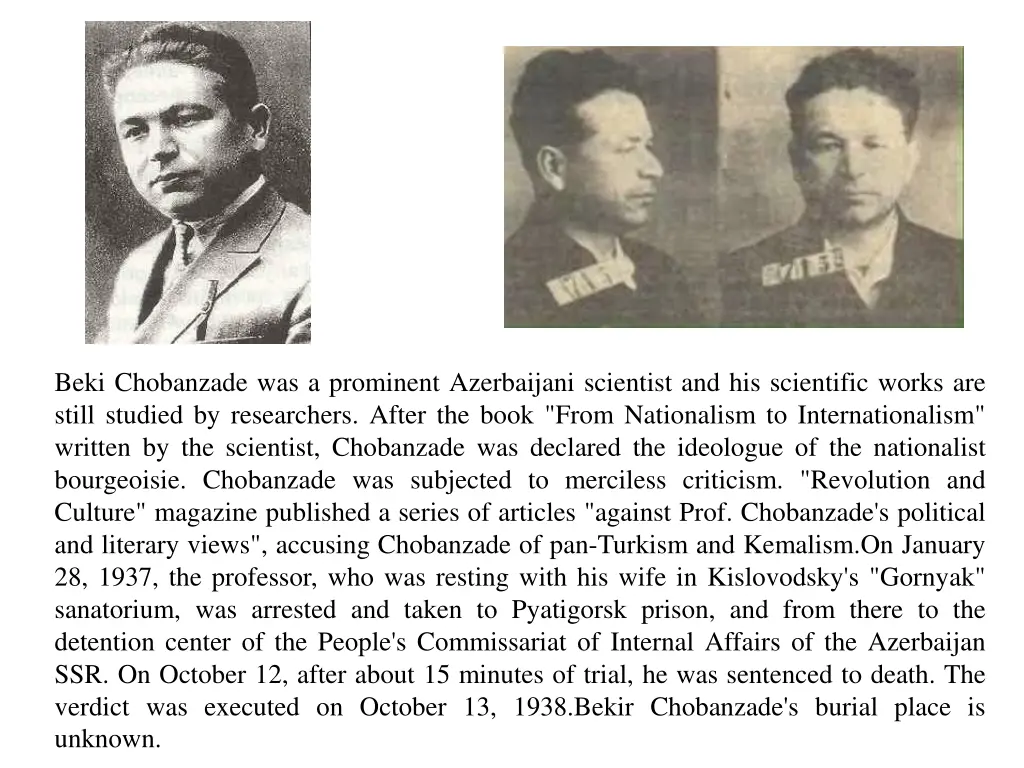 beki chobanzade was a prominent azerbaijani