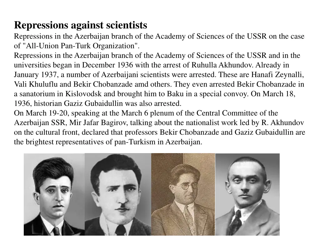 repressions against scientists repressions