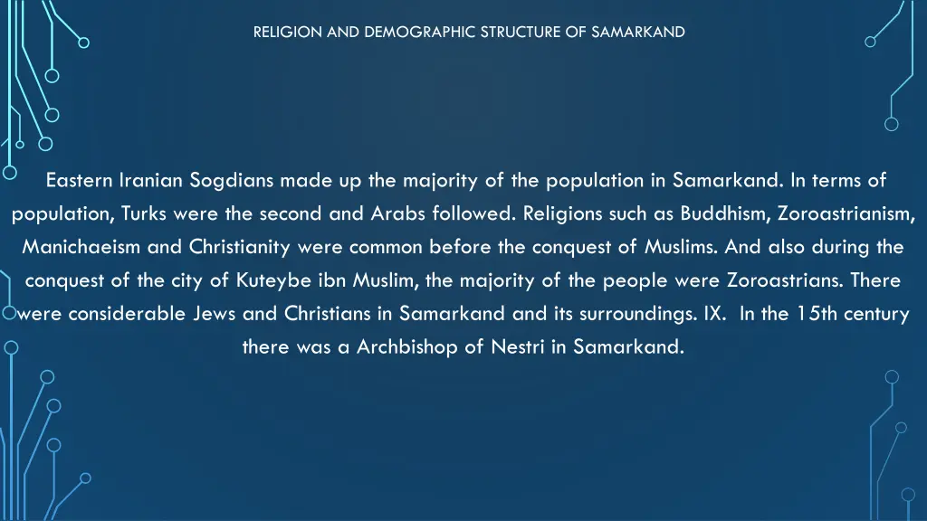 religion and demographic structure of samarkand