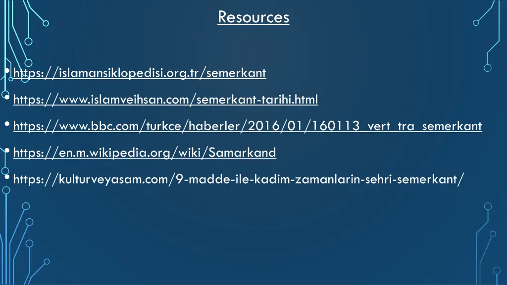 resources