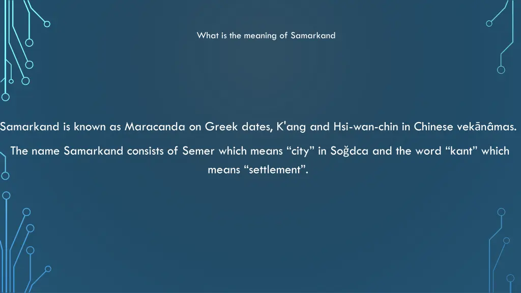 what is the meaning of samarkand