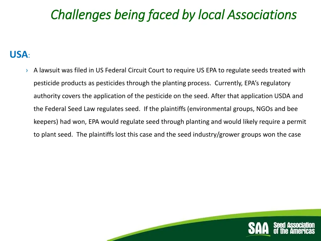 challenges being faced by local associations 2