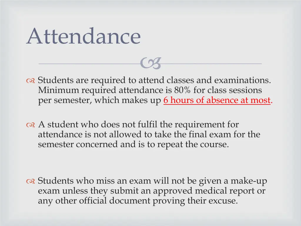 attendance