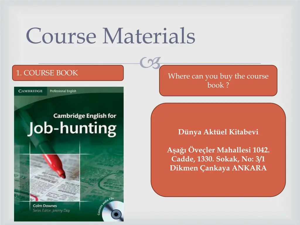 course materials