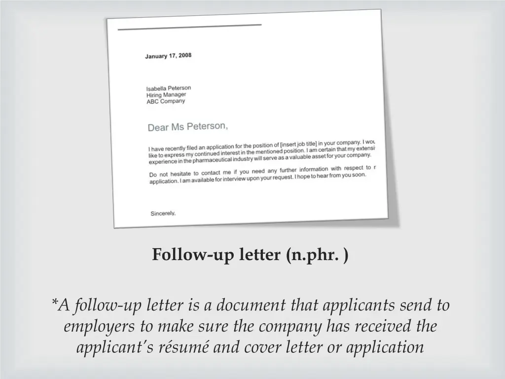 follow up letter n phr