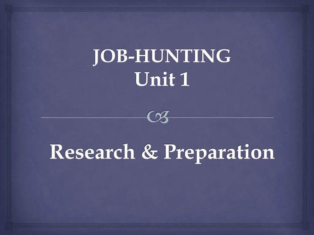 job hunting unit 1