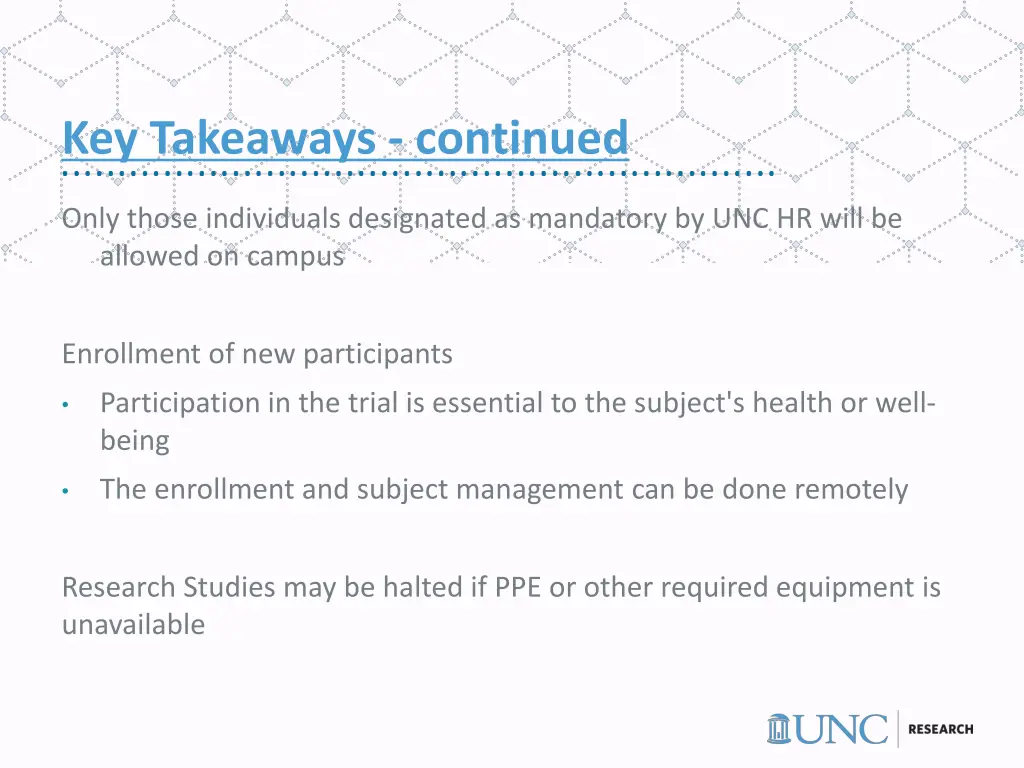 key takeaways continued