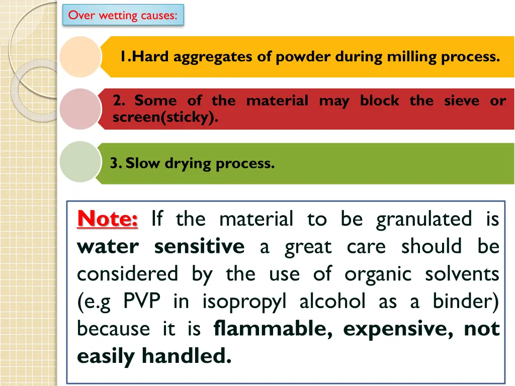 over wetting causes