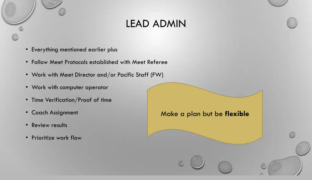 lead admin