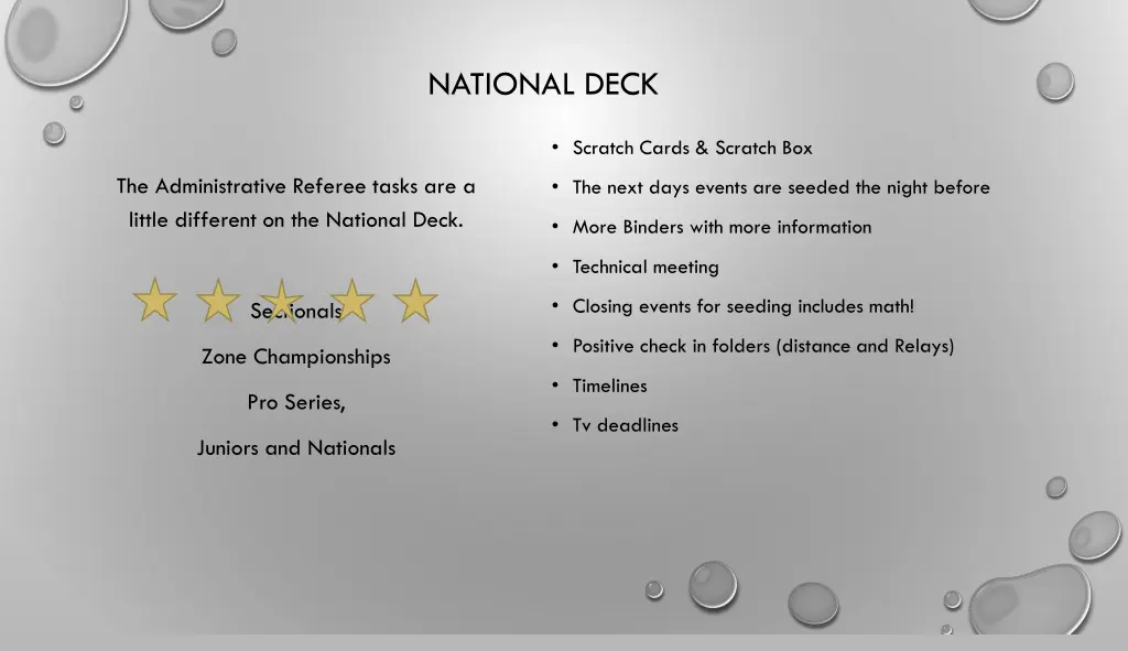 national deck