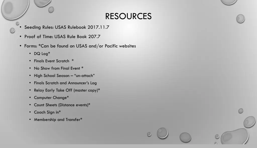 resources