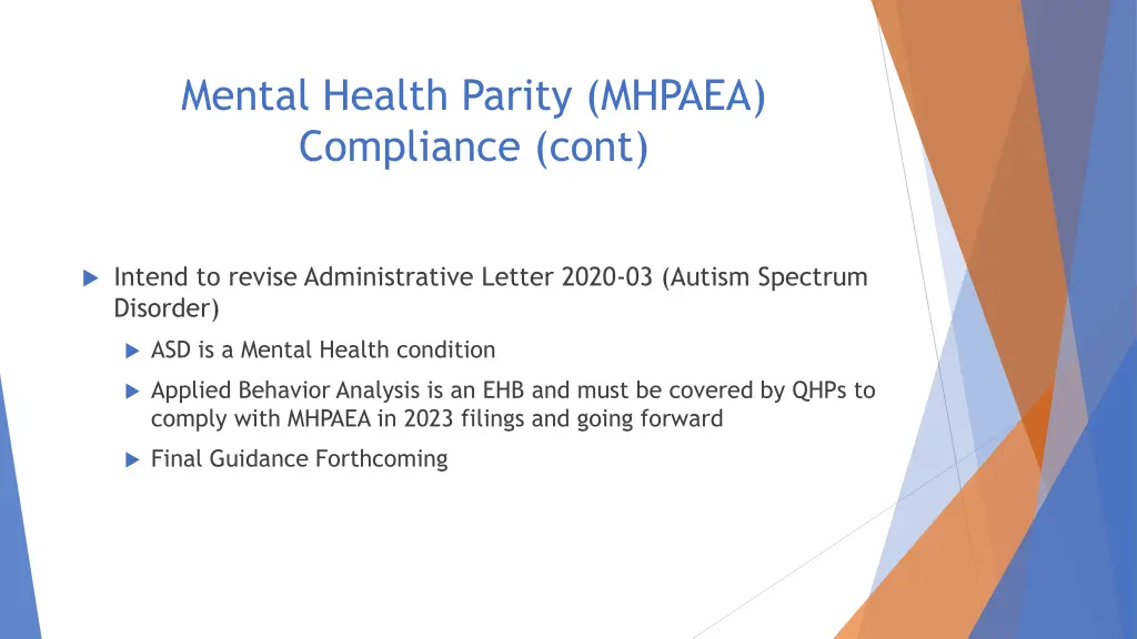 mental health parity mhpaea compliance cont 1