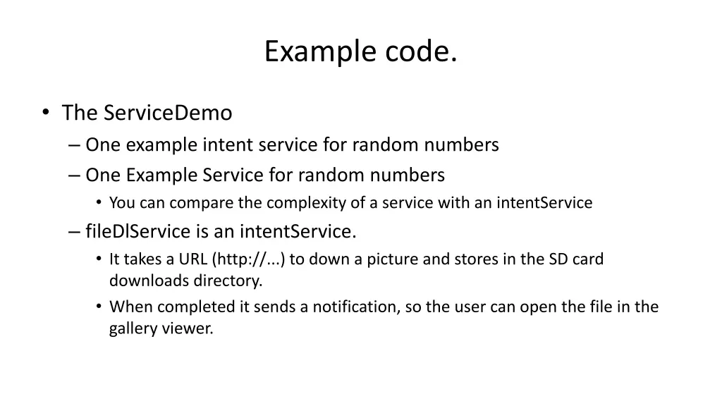 example code