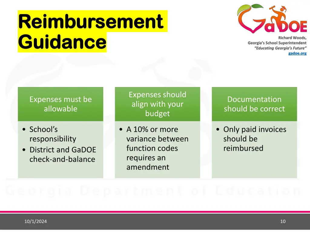 reimbursement reimbursement guidance guidance