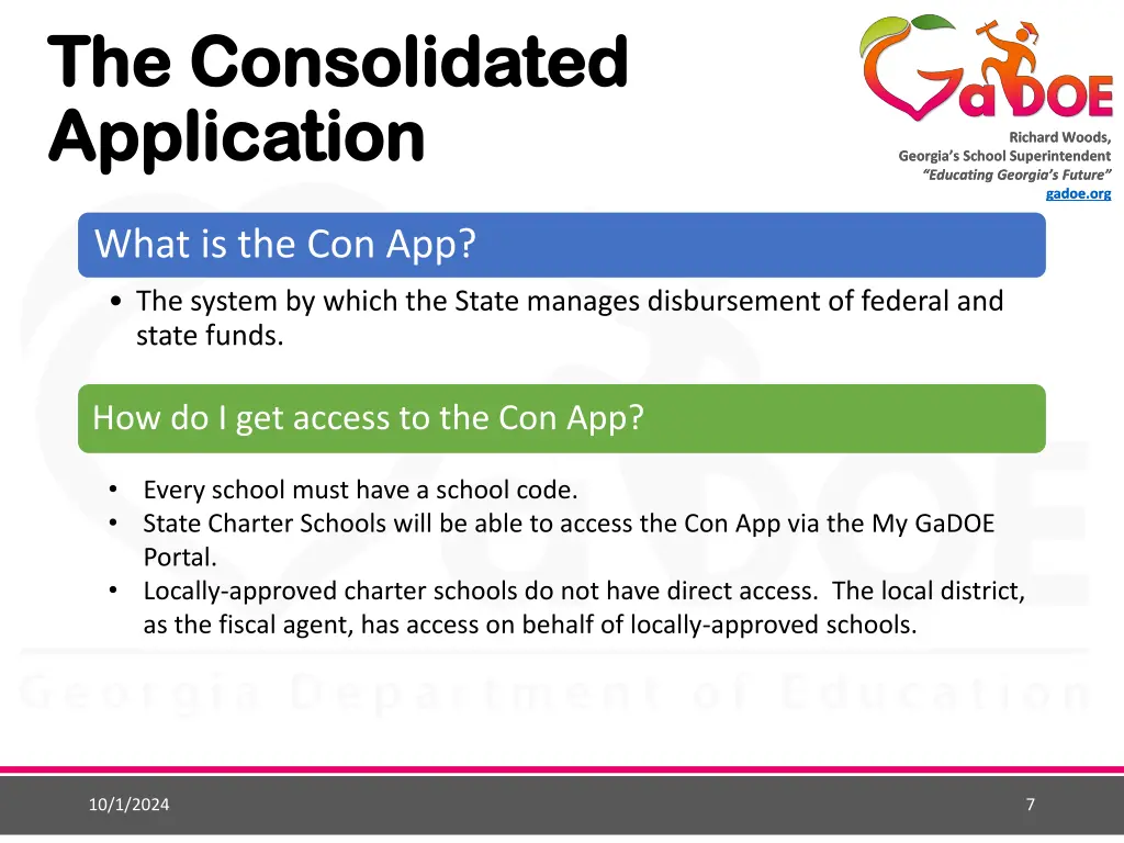 the consolidated the consolidated application