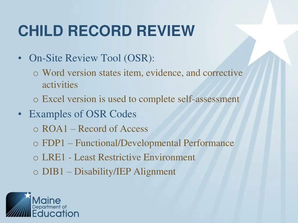 child record review