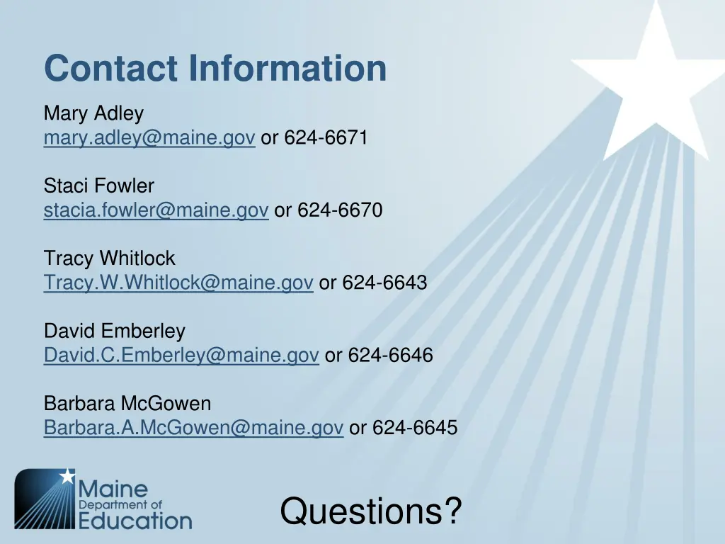 contact information