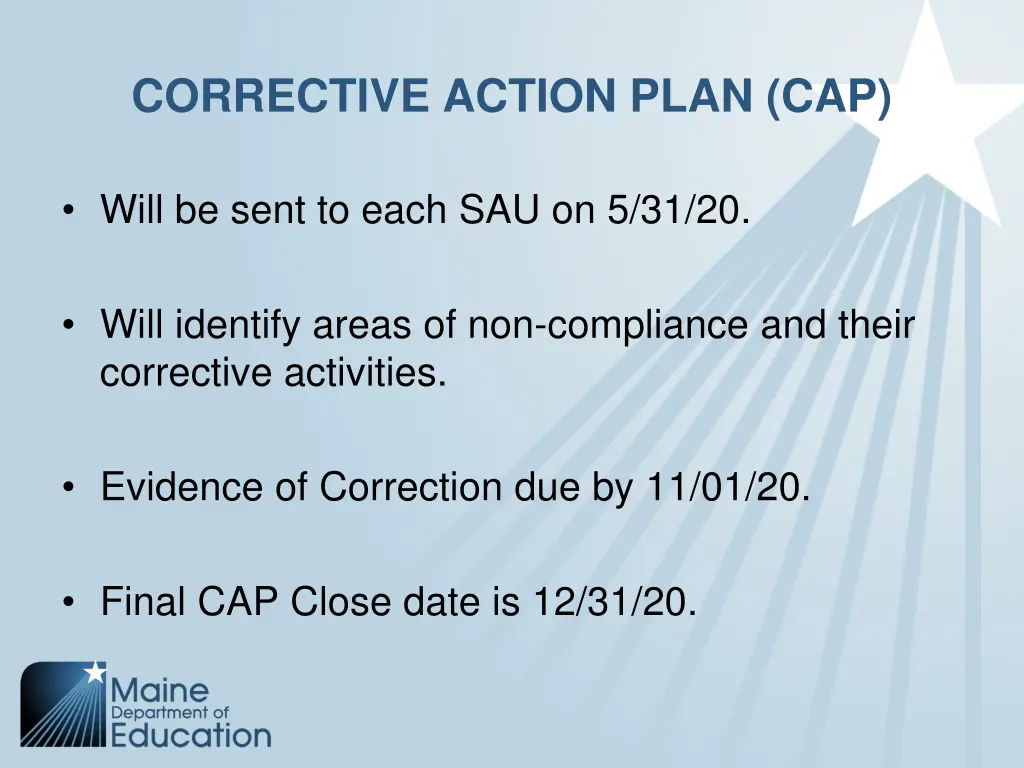 corrective action plan cap