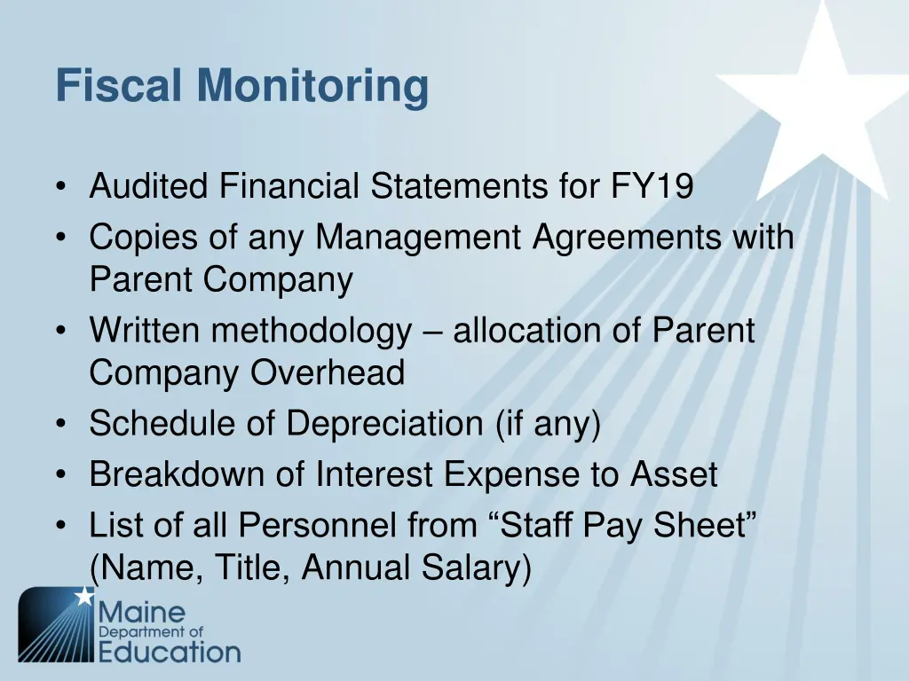 fiscal monitoring