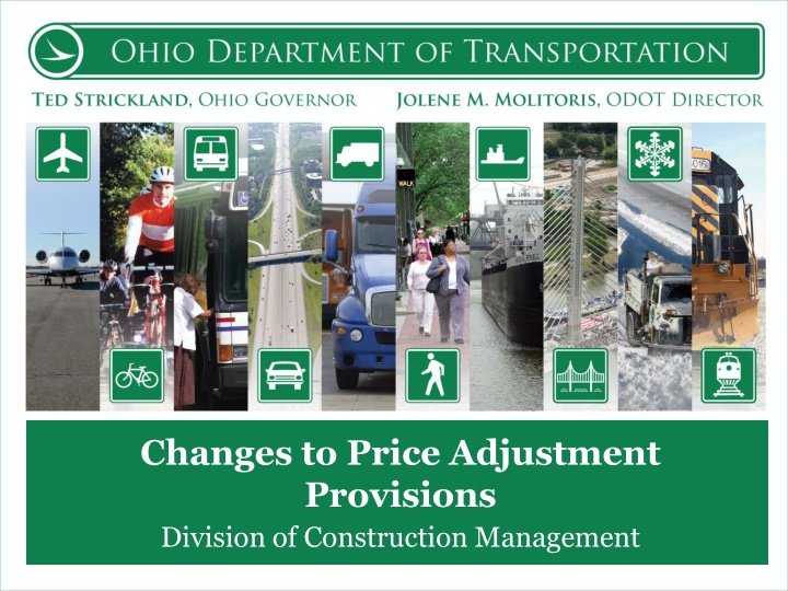 changes to price adjustment provisions division