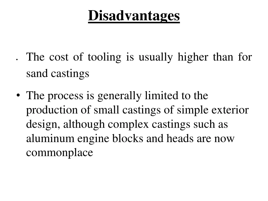 disadvantages