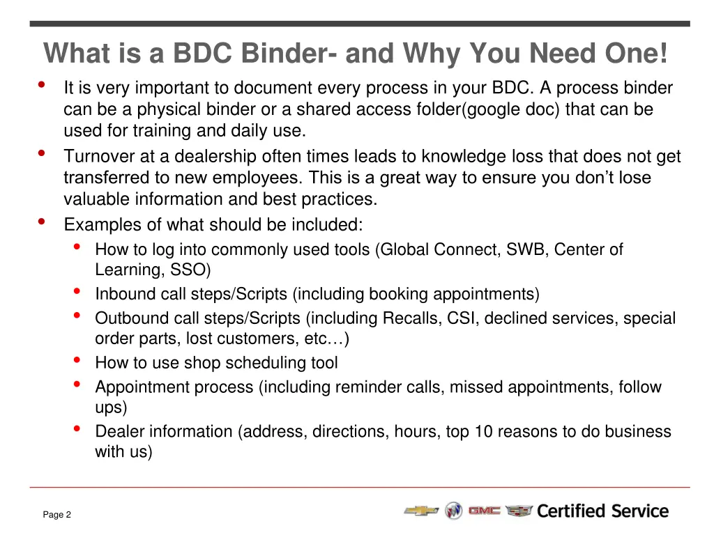 what is a bdc binder and why you need