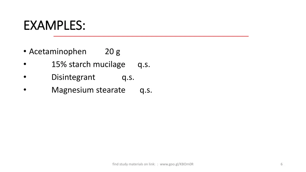 examples examples