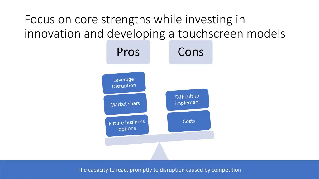 focus on core strengths while investing