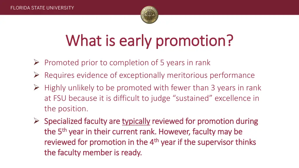 what is early promotion what is early promotion