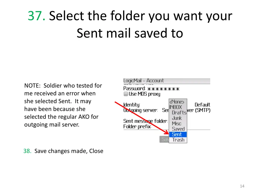 37 select the folder you want your sent mail