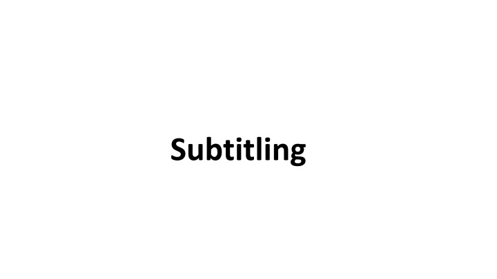 subtitling