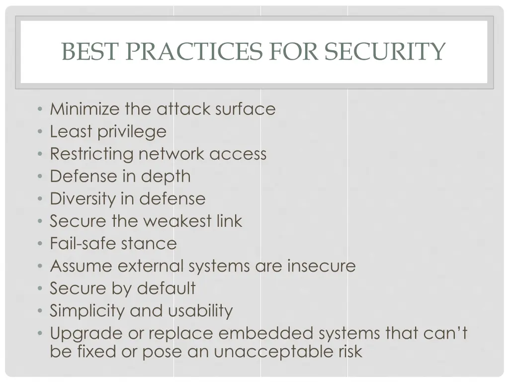 best practices for security