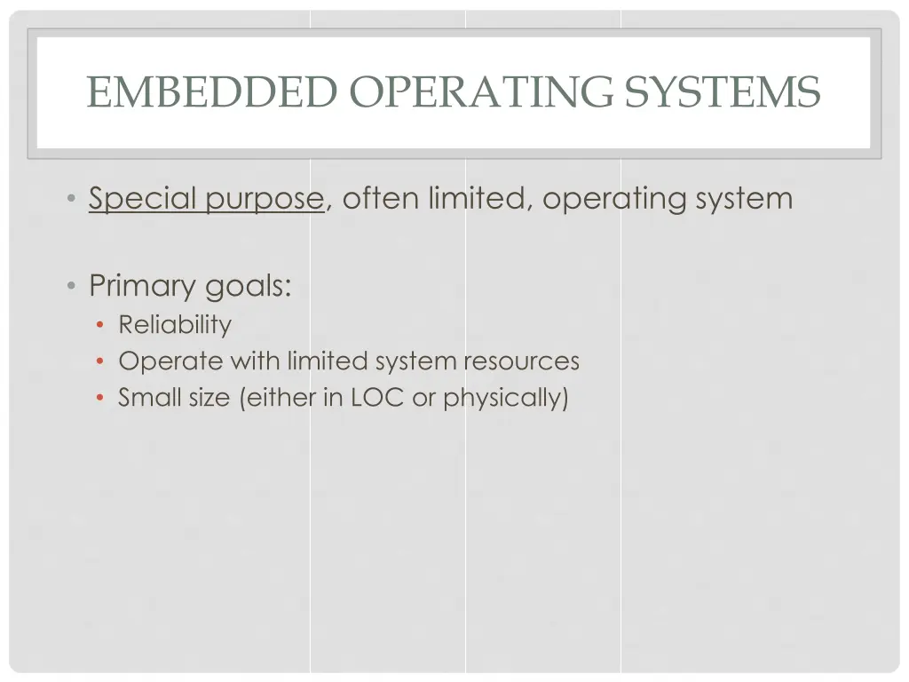 embedded operating systems