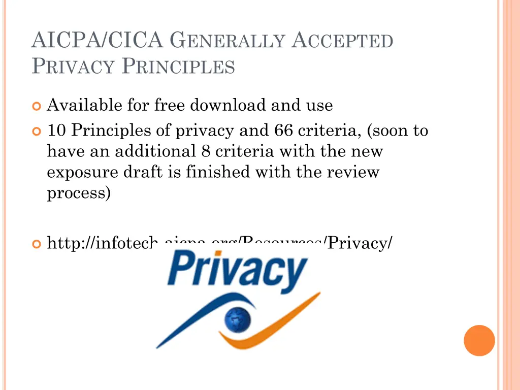 aicpa cica g enerally a ccepted p rivacy