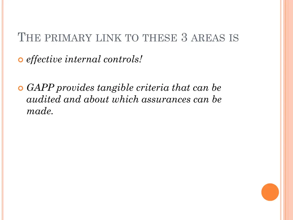 t he primary link to these 3 areas is