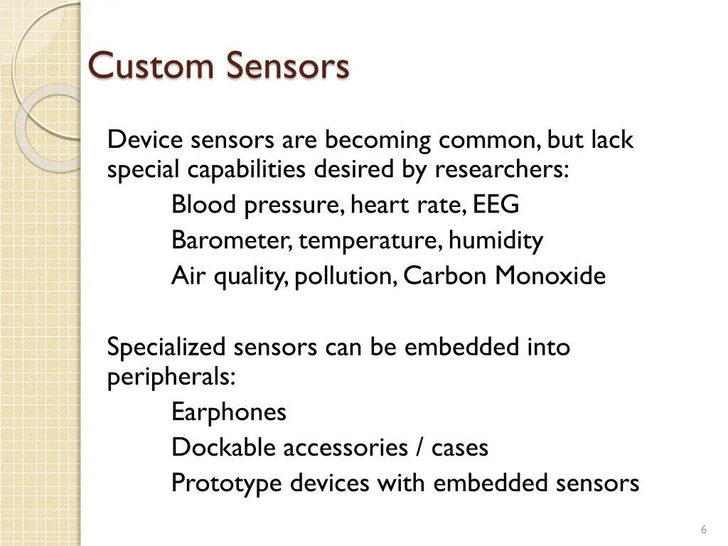 custom sensors