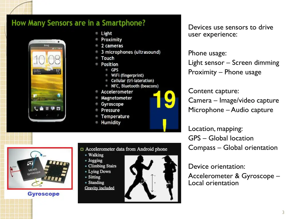 devices use sensors to drive user experience