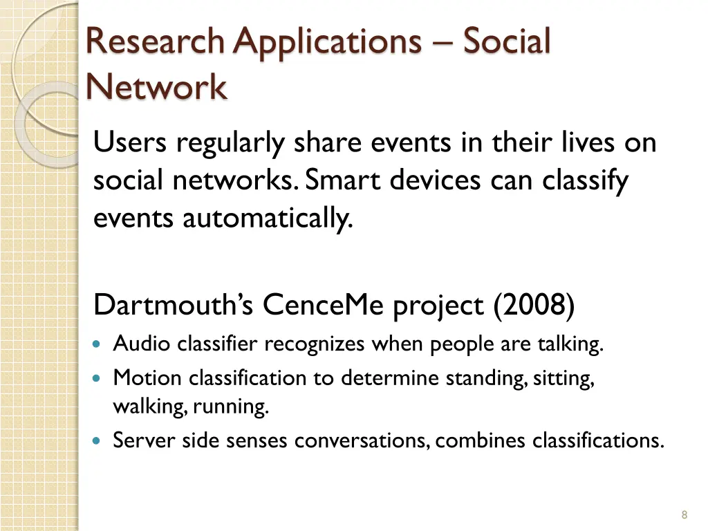 research applications social network users