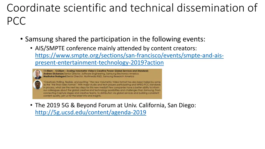 coordinate scientific and technical dissemination