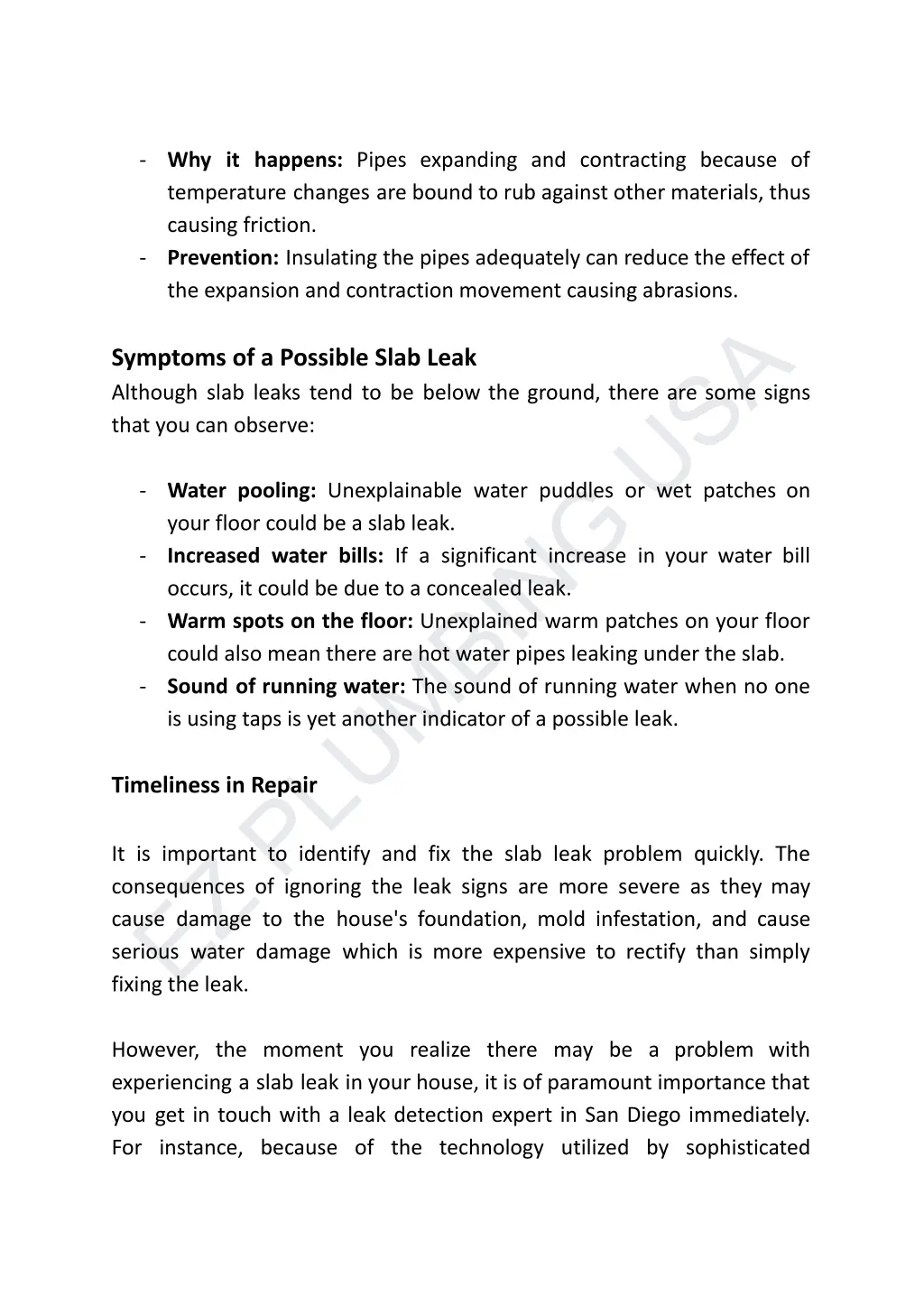 why it happens pipes expanding and contracting