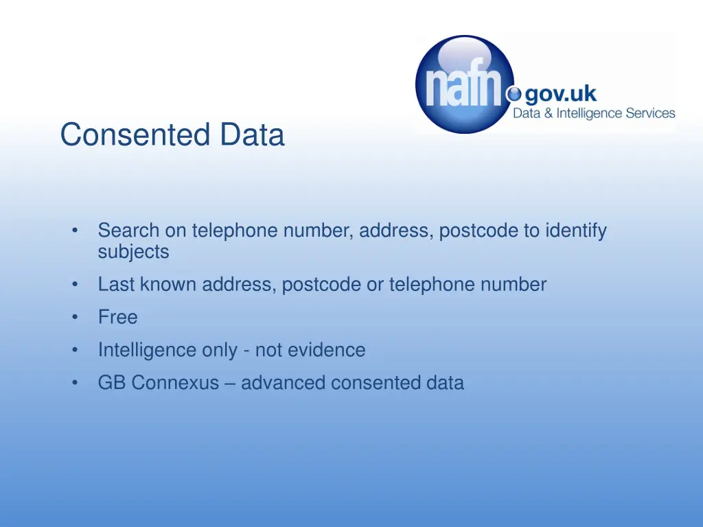 consented data