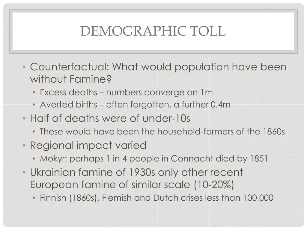 demographic toll