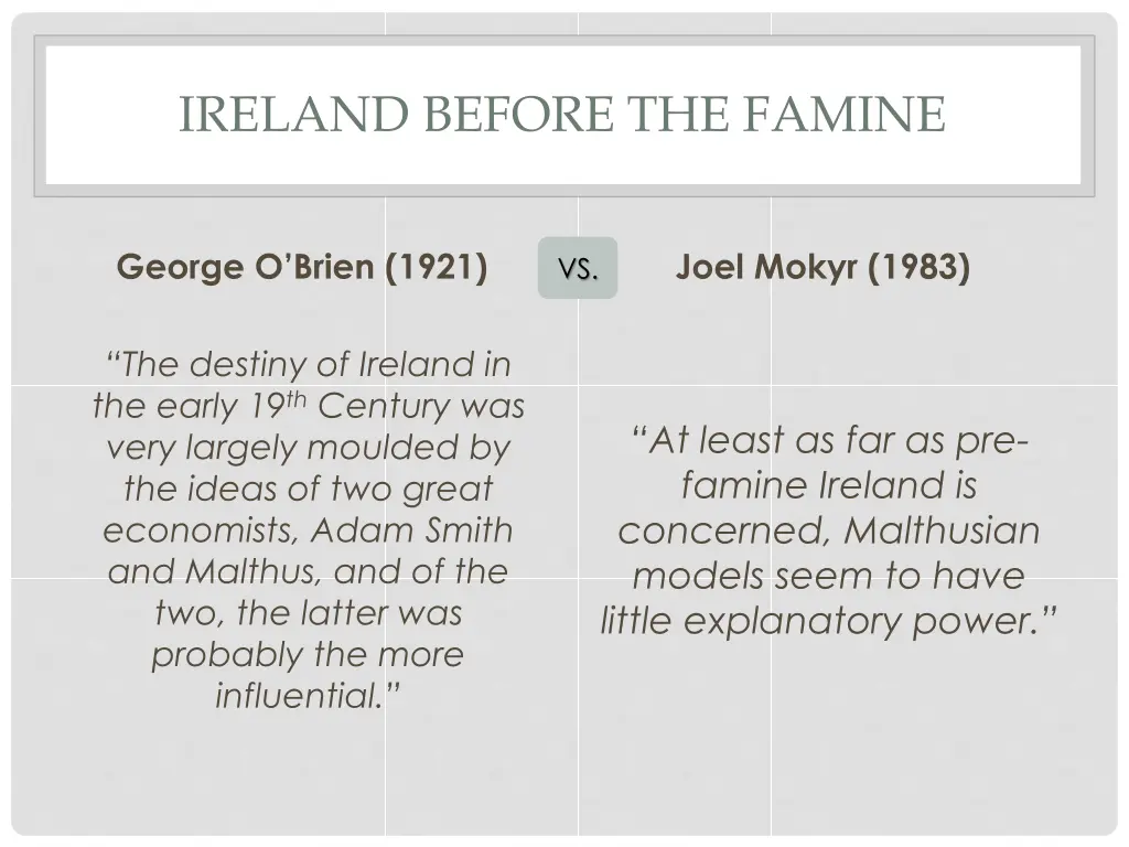 ireland before the famine