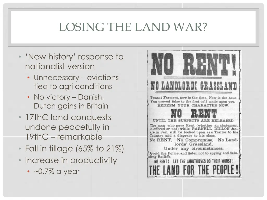 losing the land war