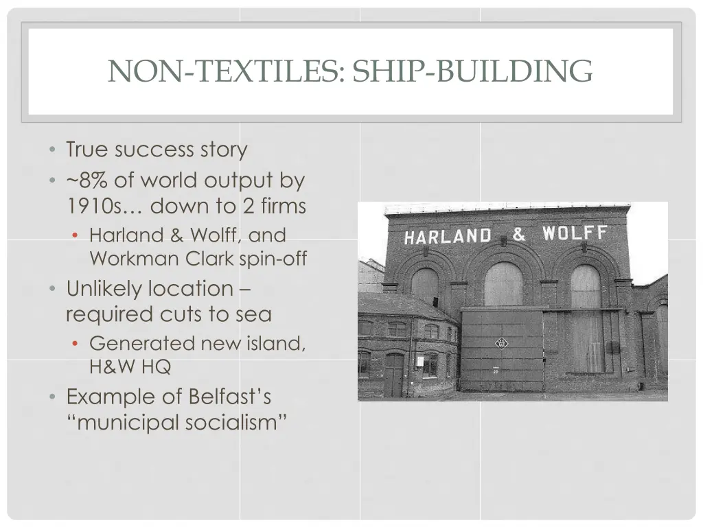 non textiles ship building