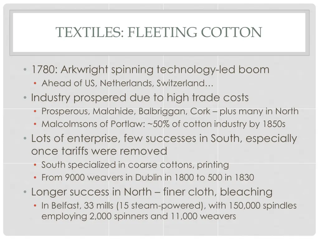 textiles fleeting cotton