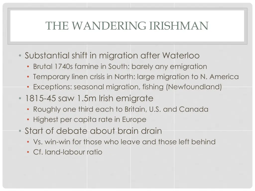 the wandering irishman