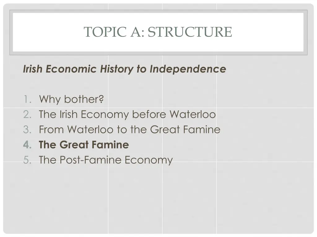 topic a structure 1