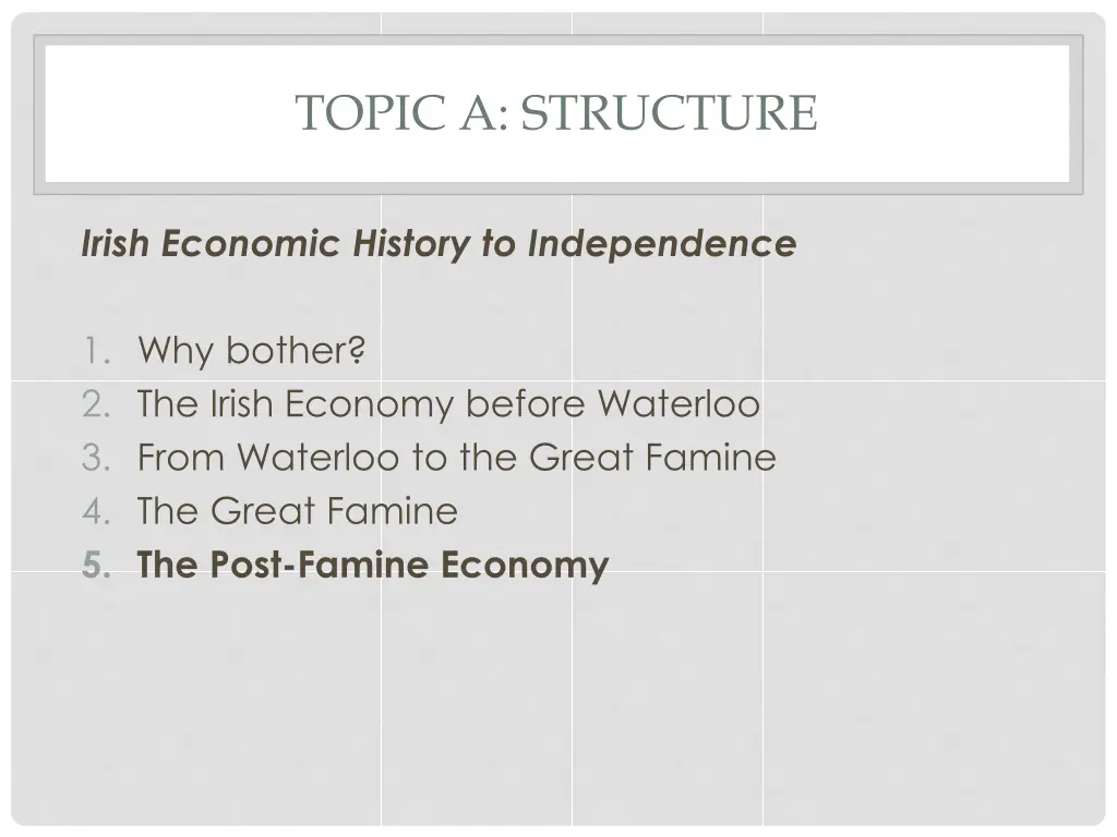 topic a structure 2